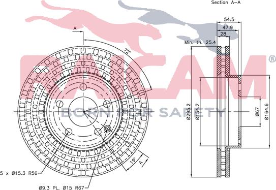 Raicam RD00473 - Тормозной диск autospares.lv