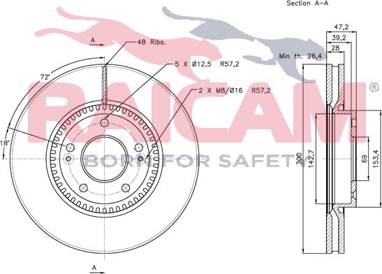 Raicam RD00526 - Тормозной диск autospares.lv