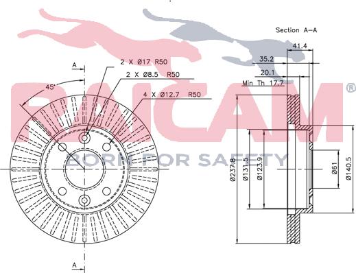 Raicam RD00658 - Тормозной диск autospares.lv