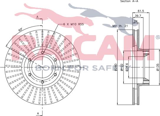 Raicam RD00669 - Тормозной диск autospares.lv