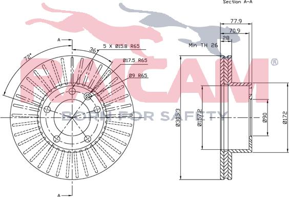 Raicam RD00605 - Тормозной диск autospares.lv