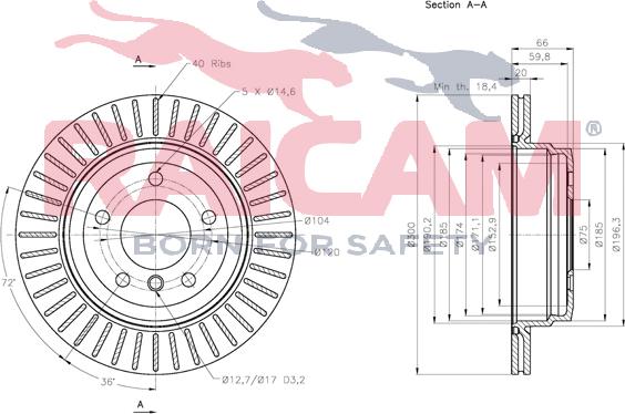 Raicam RD00096 - Тормозной диск autospares.lv