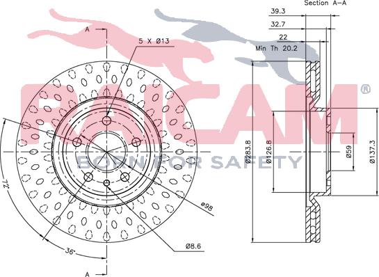 Raicam RD00013 - Тормозной диск autospares.lv