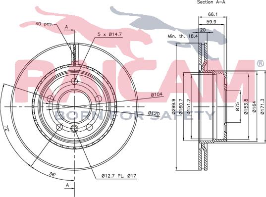 Raicam RD00081 - Тормозной диск autospares.lv