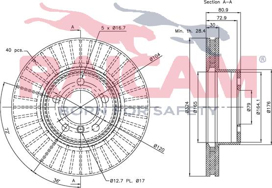 Raicam RD00082 - Тормозной диск autospares.lv