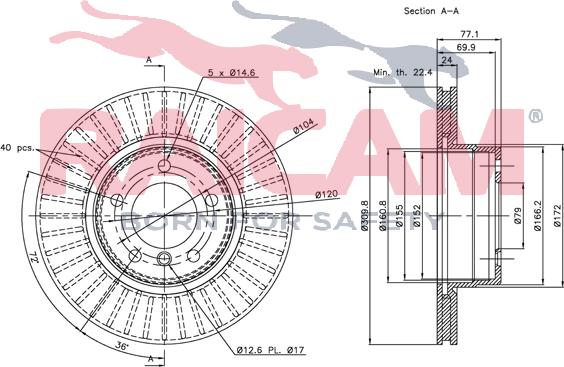 Raicam RD00076 - Тормозной диск autospares.lv