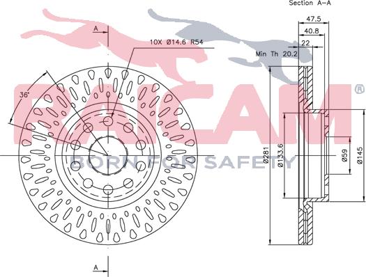 Raicam RD00197 - Тормозной диск autospares.lv