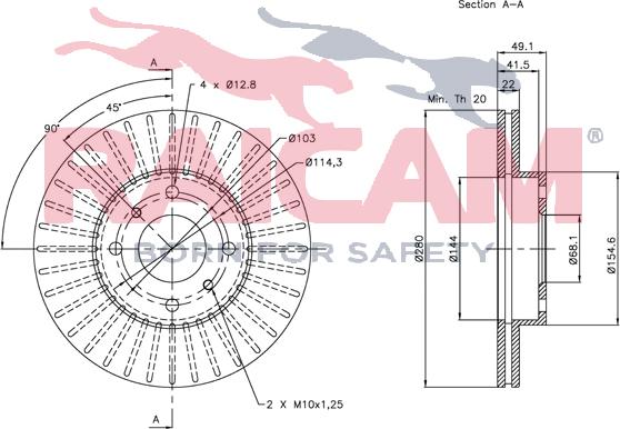 Raicam RD00162 - Тормозной диск autospares.lv