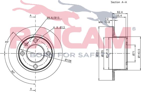 Raicam RD00112 - Тормозной диск autospares.lv