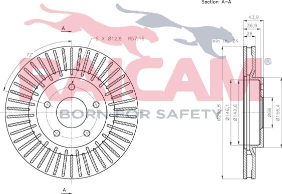 Raicam RD00180 - Тормозной диск autospares.lv