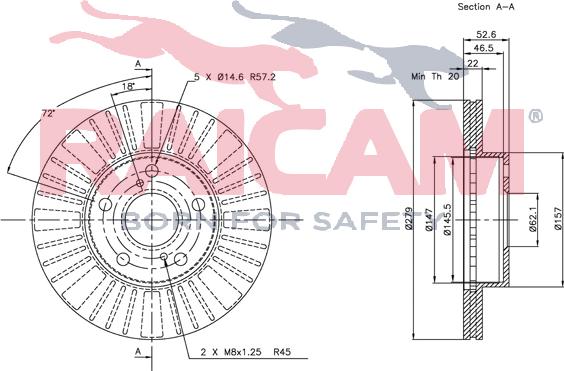 Raicam RD00804 - Тормозной диск autospares.lv