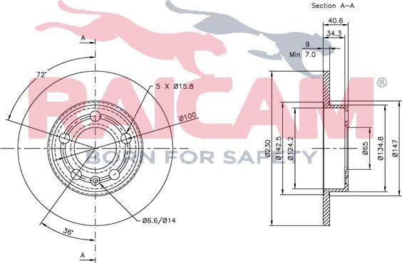 Raicam RD00888 - Тормозной диск autospares.lv