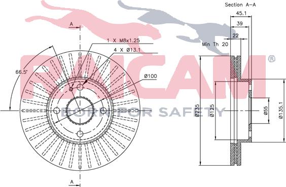 Raicam RD00394 - Тормозной диск autospares.lv