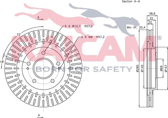 Raicam RD00364 - Тормозной диск autospares.lv