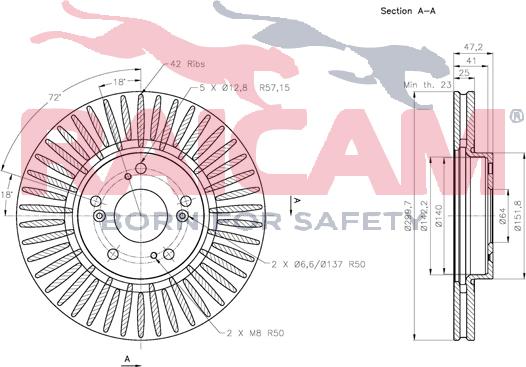 Raicam RD00314 - Тормозной диск autospares.lv