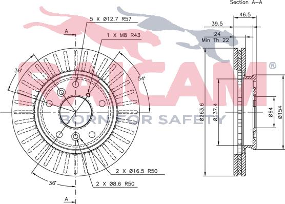 Raicam RD00383 - Тормозной диск autospares.lv