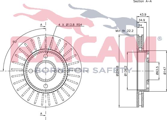 Raicam RD00250 - Тормозной диск autospares.lv