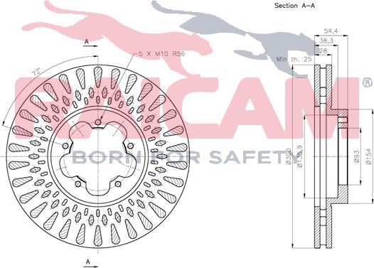 Raicam RD00276 - Тормозной диск autospares.lv