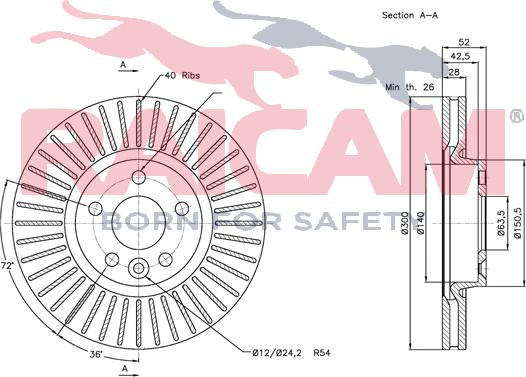 Raicam RD00273 - Тормозной диск autospares.lv