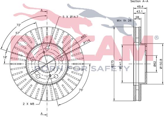 Raicam RD00795 - Тормозной диск autospares.lv