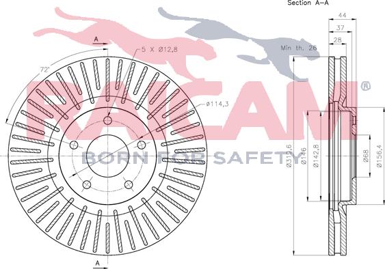 Raicam RD00702 - Тормозной диск autospares.lv