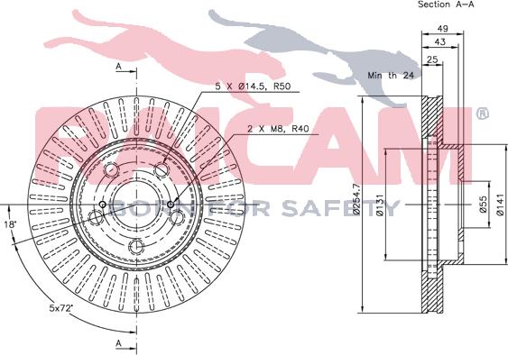 Raicam RD00785 - Тормозной диск autospares.lv