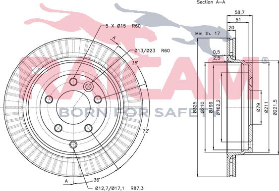 Raicam RD00730 - Тормозной диск autospares.lv