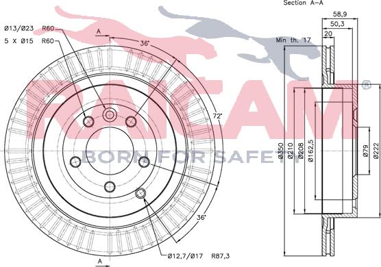 Raicam RD00731 - Тормозной диск autospares.lv