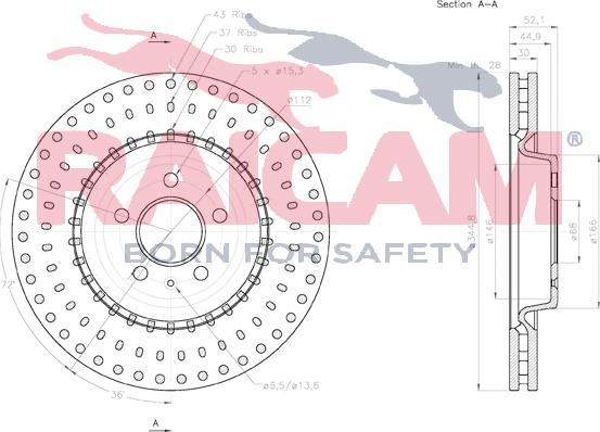 Raicam RD01462 - Тормозной диск autospares.lv