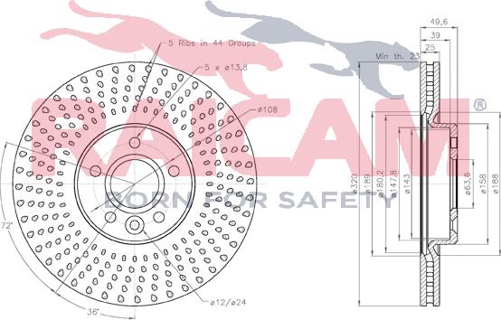 Raicam RD01402 - Тормозной диск autospares.lv