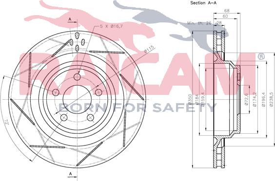 Raicam RD01475 - Тормозной диск autospares.lv