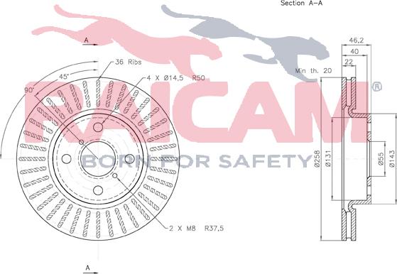 Raicam RD01095 - Тормозной диск autospares.lv