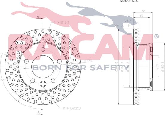 Raicam RD01080 - Тормозной диск autospares.lv