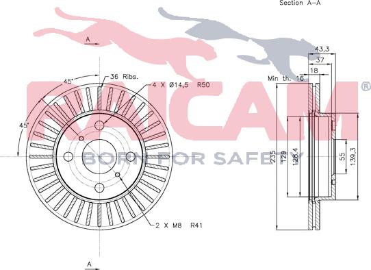 Raicam RD01081 - Тормозной диск autospares.lv