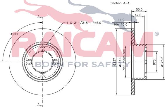 Raicam RD01030 - Тормозной диск autospares.lv