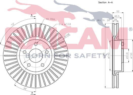 Raicam RD01148 - Тормозной диск autospares.lv