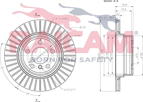 Raicam RD01142 - Тормозной диск autospares.lv