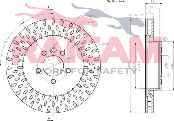 Raicam RD01169 - Тормозной диск autospares.lv