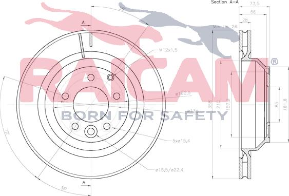 Raicam RD01189 - Тормозной диск autospares.lv