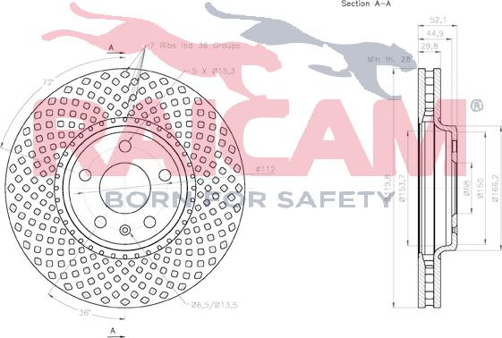 Raicam RD01130 - Тормозной диск autospares.lv