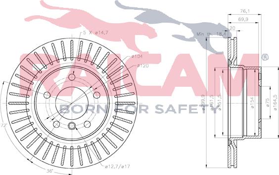 Raicam RD01340 - Тормозной диск autospares.lv