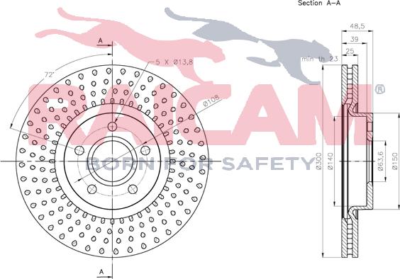 Raicam RD01363 - Тормозной диск autospares.lv