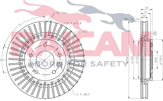 Raicam RD01362 - Тормозной диск autospares.lv