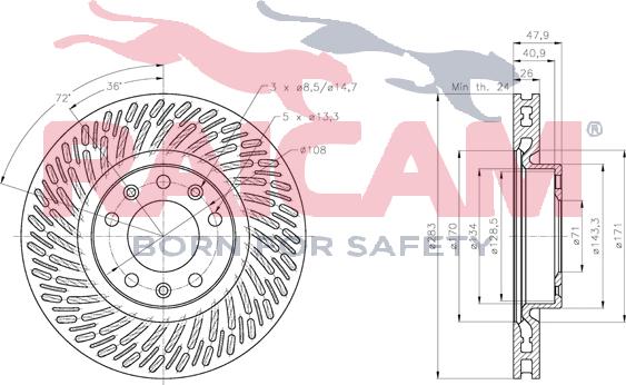 Raicam RD01339 - Тормозной диск autospares.lv