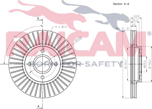 Raicam RD01334 - Тормозной диск autospares.lv