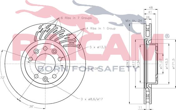 Raicam RD01338 - Тормозной диск autospares.lv