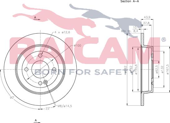 Raicam RD01237 - Тормозной диск autospares.lv