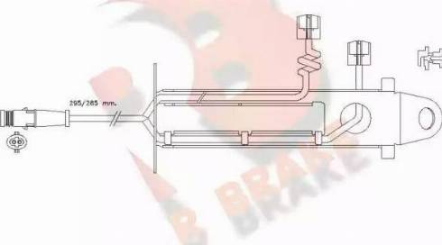 R Brake 610428RB - Сигнализатор, износ тормозных колодок autospares.lv