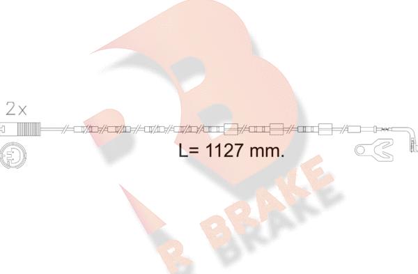 R Brake 610605RB - Сигнализатор, износ тормозных колодок autospares.lv