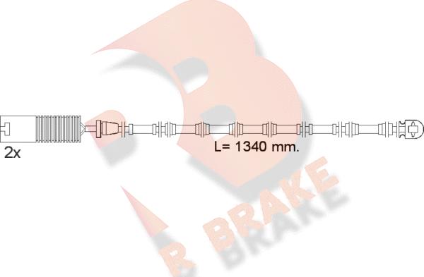 R Brake 610391RB - Сигнализатор, износ тормозных колодок autospares.lv